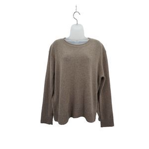 Jeni Kayne Everyday Sweater Women's Size Large Taupe Brown Knit Wool Blend
